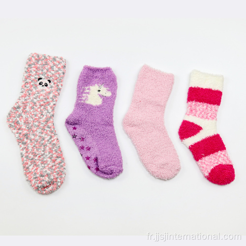 Chaussettes pour enfants en toison corail